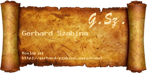 Gerhard Szabina névjegykártya