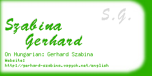 szabina gerhard business card